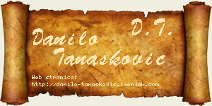 Danilo Tanasković vizit kartica